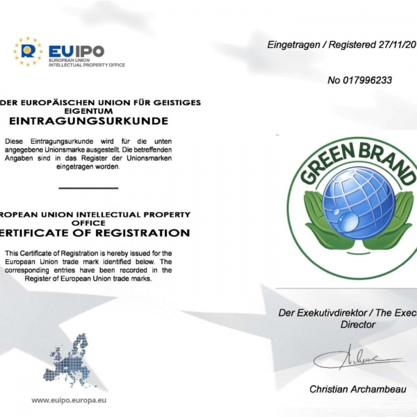 EU-garancia a GREEN BRANDS védjegyeken